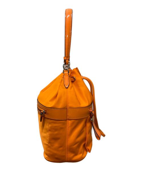 COLE HAAN（コールハーン）COLE HAAN (コールハーン) ナイロンドローストリングクロスボディバッグ オレンジの古着・服飾アイテム
