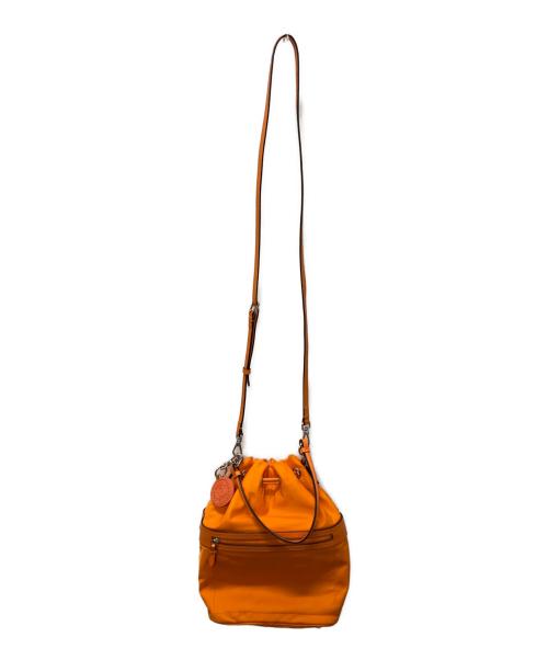 COLE HAAN（コールハーン）COLE HAAN (コールハーン) ナイロンドローストリングクロスボディバッグ オレンジの古着・服飾アイテム