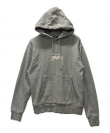 stussy（ステューシー）の古着「刺繍ロゴパーカー」｜グレー