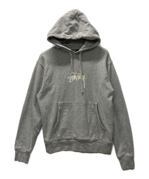 stussy（ステューシー）stussy (ステューシー) 刺繍ロゴパーカー グレー サイズ:Sの古着・服飾アイテム