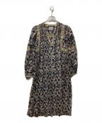 ISABEL MARANT ETOILEイザベルマランエトワール）の古着「VIRGINIEL コットンフラワープリントワンピース」｜ネイビー