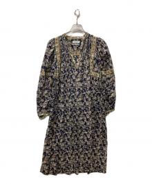 ISABEL MARANT ETOILE（イザベルマランエトワール）の古着「VIRGINIEL コットンフラワープリントワンピース」｜ネイビー