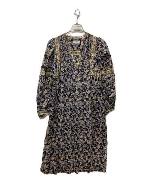 ISABEL MARANT ETOILE（イザベルマランエトワール）ISABEL MARANT ETOILE (イザベルマランエトワール) VIRGINIEL コットンフラワープリントワンピース ネイビー サイズ:36の古着・服飾アイテム