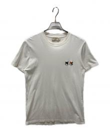 maison kitsune（メゾンキツネ）の古着「DOUBLE FOX HEAD PATCH Tシャツ」｜ホワイト