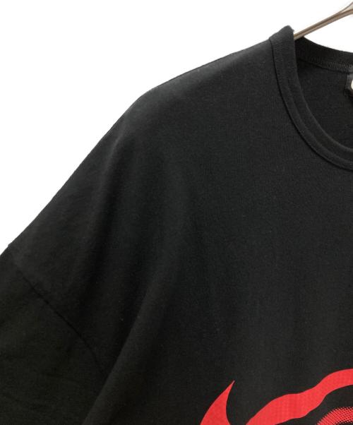 NIKE（ナイキ）NIKE (ナイキ) BLACK COMME des GARCONS (ブラックコムデギャルソン) オーバーサイズTシャツ ブラック サイズ:Lの古着・服飾アイテム