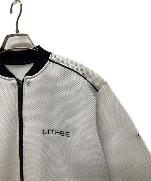 LITHEE（リジー）LITHEE (リジー) ボンディングメッシュブルゾン ホワイト サイズ:F 未使用品の古着・服飾アイテム