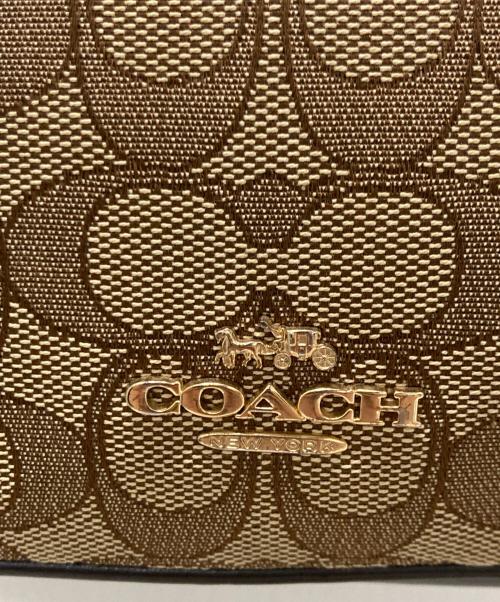 COACH（コーチ）COACH (コーチ) シグネチャー ショルダーバッグ ベージュの古着・服飾アイテム