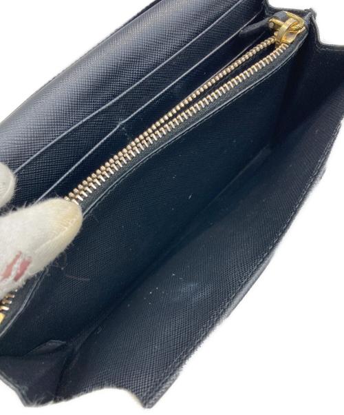 PRADA（プラダ）PRADA (プラダ) サフィアーノ フィオッコ リボン長財布 ブラックの古着・服飾アイテム