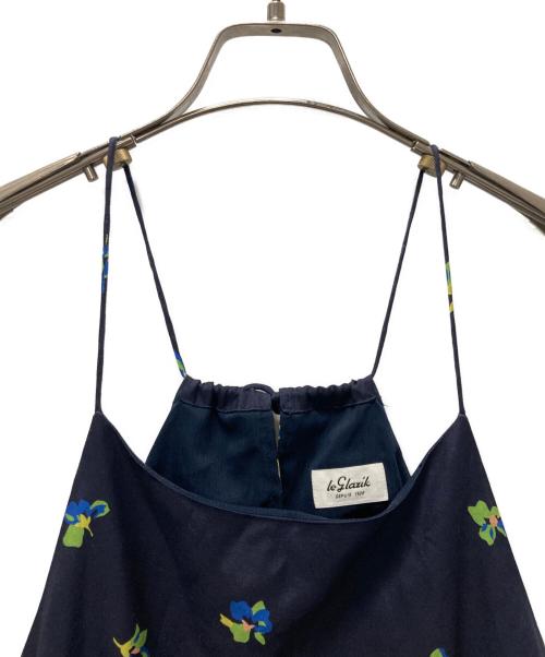 LE GLAZIK（ル グラジック）LE GLAZIK (ル グラジック) プリント キャミソールワンピース ネイビー サイズ:36の古着・服飾アイテム