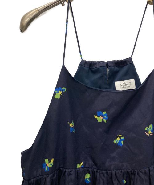 LE GLAZIK（ル グラジック）LE GLAZIK (ル グラジック) プリント キャミソールワンピース ネイビー サイズ:36の古着・服飾アイテム