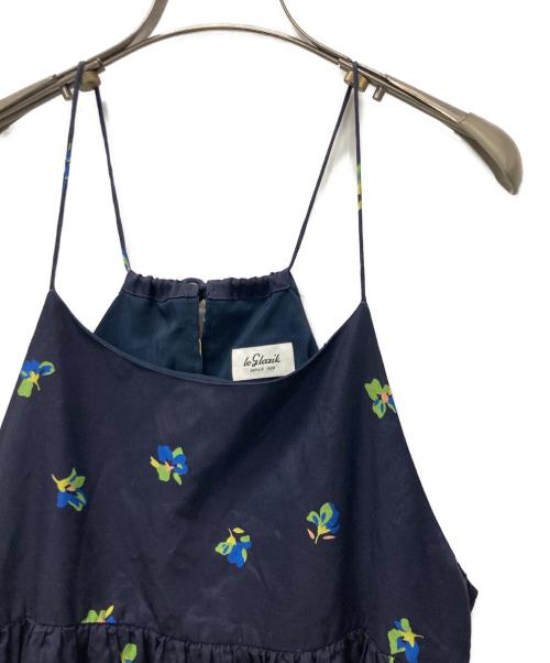 LE GLAZIK（ル グラジック）LE GLAZIK (ル グラジック) プリント キャミソールワンピース ネイビー サイズ:36の古着・服飾アイテム