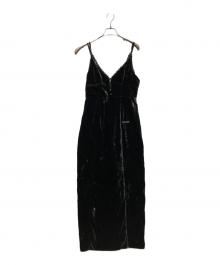 PRANK PROJECT（プランクプロジェクト）の古着「2-Way Velour Camisole Dress」｜ブラック