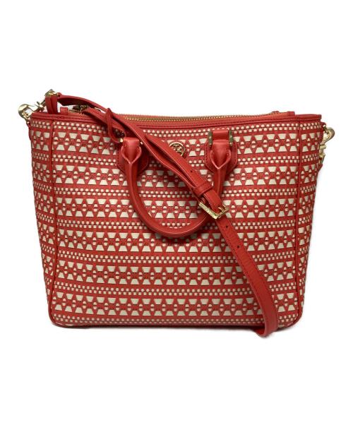 TORY BURCH（トリーバーチ）TORY BURCH (トリーバーチ) ロビンソン/トートバッグ/2WAYバッグ オレンジの古着・服飾アイテム