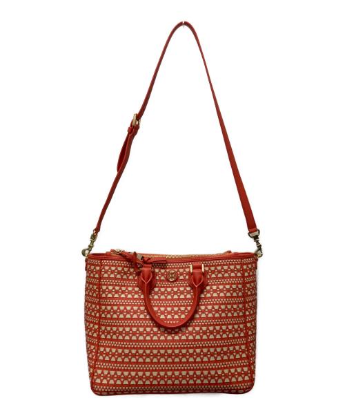 TORY BURCH（トリーバーチ）TORY BURCH (トリーバーチ) ロビンソン/トートバッグ/2WAYバッグ オレンジの古着・服飾アイテム