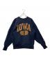 Champion REVERSE WEAVE（チャンピオン リバース ウィーブ）の古着「IOWA二段プリントリバースウィーブスウェット」｜ネイビー