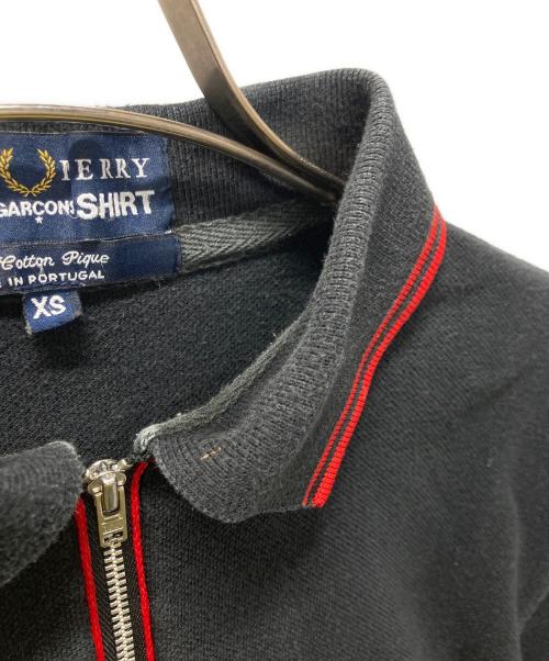 FRED PERRY（フレッドペリー）FRED PERRY (フレッドペリー) COMME des GARCONS SHIRT (コムデギャルソンシャツ) 鹿の子ポロシャツ ブラック サイズ:XSの古着・服飾アイテム