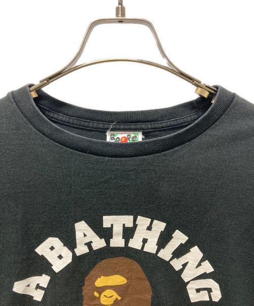 A BATHING APE（アベイシングエイプ）A BATHING APE (アベイシングエイプ) プリントTシャツ ブラック サイズ:XLの古着・服飾アイテム