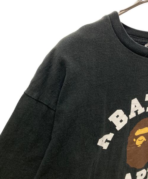 A BATHING APE（アベイシングエイプ）A BATHING APE (アベイシングエイプ) プリントTシャツ ブラック サイズ:XLの古着・服飾アイテム