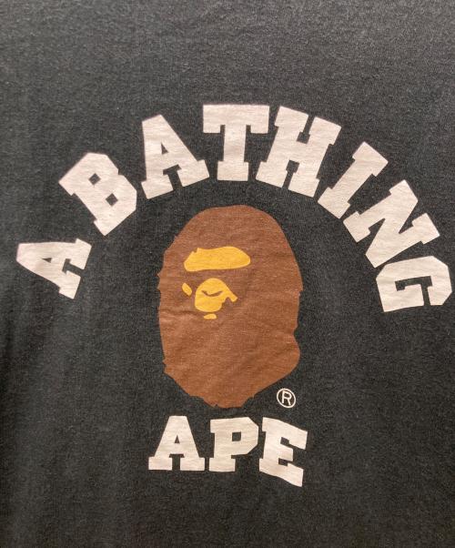 A BATHING APE（アベイシングエイプ）A BATHING APE (アベイシングエイプ) プリントTシャツ ブラック サイズ:XLの古着・服飾アイテム