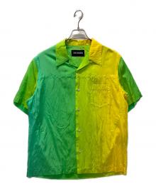 YUKI HASHIMOTO×HOWDAY（ユウキハシモト×ハウデイ）の古着「別注 EXCLUSIVE SHORTSLEEVE SHIRTSオープンカラーシャツ」｜グリーン×イエロー
