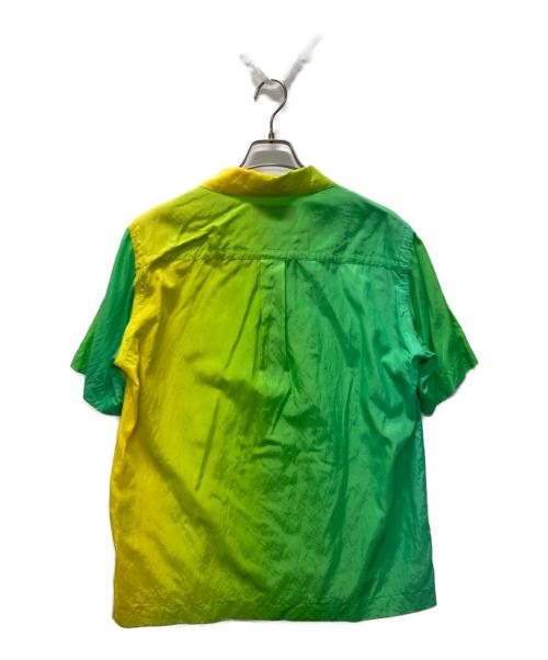 YUKI HASHIMOTO（ユウキハシモト）YUKI HASHIMOTO (ユウキハシモト) HOWDAY (ハウデイ) 別注 EXCLUSIVE SHORTSLEEVE SHIRTSオープンカラーシャツ グリーン×イエロー サイズ:46の古着・服飾アイテム