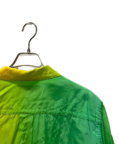 YUKI HASHIMOTO（ユウキハシモト）YUKI HASHIMOTO (ユウキハシモト) HOWDAY (ハウデイ) 別注 EXCLUSIVE SHORTSLEEVE SHIRTSオープンカラーシャツ グリーン×イエロー サイズ:46の古着・服飾アイテム