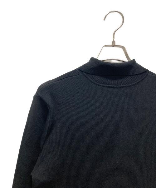 Adam et Rope（アダム エ ロペ）Adam et Rope (アダム エ ロペ) 【洗える】ボタンニットポロワンピース ブラック サイズ:38の古着・服飾アイテム