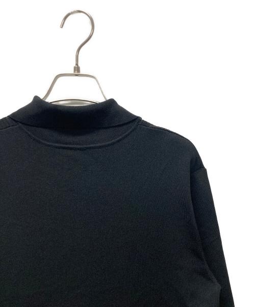 Adam et Rope（アダム エ ロペ）Adam et Rope (アダム エ ロペ) 【洗える】ボタンニットポロワンピース ブラック サイズ:38の古着・服飾アイテム