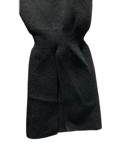 Adam et Rope（アダム エ ロペ）Adam et Rope (アダム エ ロペ) 【洗える】ボタンニットポロワンピース ブラック サイズ:38の古着・服飾アイテム