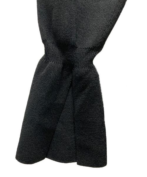 Adam et Rope（アダム エ ロペ）Adam et Rope (アダム エ ロペ) 【洗える】ボタンニットポロワンピース ブラック サイズ:38の古着・服飾アイテム