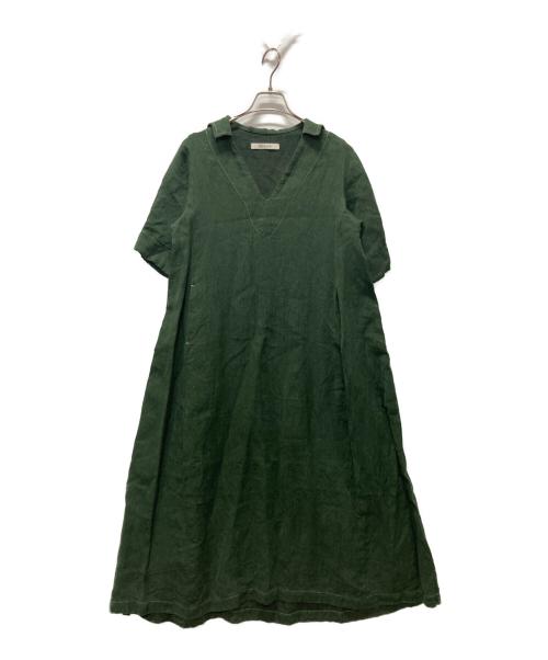 susuri（ススリ）susuri (ススリ) クルーズドレス/リネンロングワンピース グリーン サイズ:１の古着・服飾アイテム