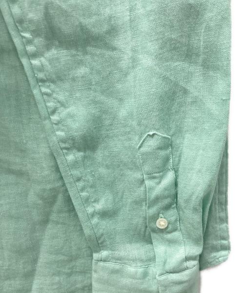 POLO RALPH LAUREN（ポロ・ラルフローレン）POLO RALPH LAUREN (ポロ・ラルフローレン) ポニー刺繍リネンシャツ ブルー サイズ:XSの古着・服飾アイテム