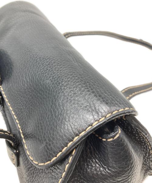 TOD'S（トッズ）TOD'S (トッズ) ステッチハンドバッグ ブラックの古着・服飾アイテム