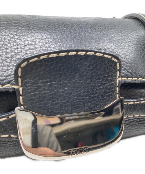 TOD'S（トッズ）TOD'S (トッズ) ステッチハンドバッグ ブラックの古着・服飾アイテム