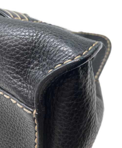 TOD'S（トッズ）TOD'S (トッズ) ステッチハンドバッグ ブラックの古着・服飾アイテム