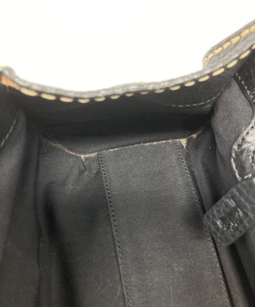 TOD'S（トッズ）TOD'S (トッズ) ステッチハンドバッグ ブラックの古着・服飾アイテム