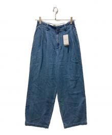 SLOBE IENA（スローブ イエナ）の古着「LEDENIM TUCK TROUSERデニム」｜インディゴ