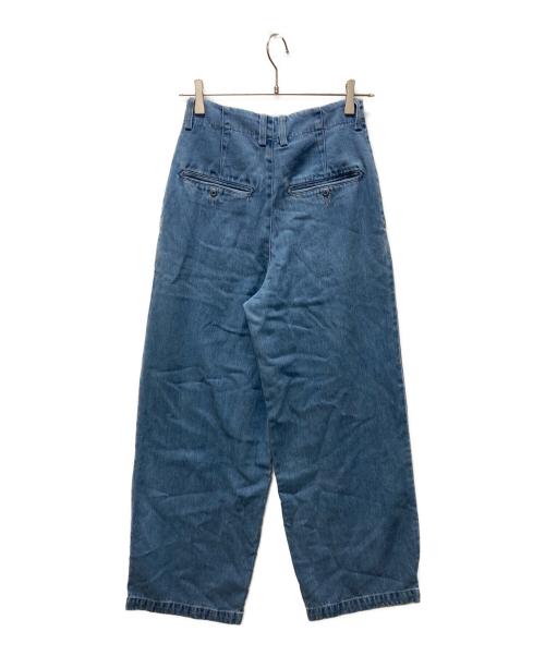 SLOBE IENA（スローブ イエナ）SLOBE IENA (スローブ イエナ) LEDENIM TUCK TROUSERデニム インディゴ サイズ:34 未使用品の古着・服飾アイテム