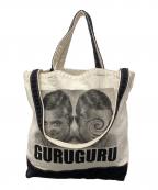 UNDERCOVERISMアンダーカバーイズム）の古着「GURUGURU 2WAY キャンバストートバッグ」｜ベージュ×ブラック