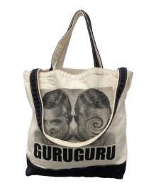 UNDERCOVERISM（アンダーカバーイズム）の古着「GURUGURU 2WAY キャンバストートバッグ」｜ベージュ×ブラック
