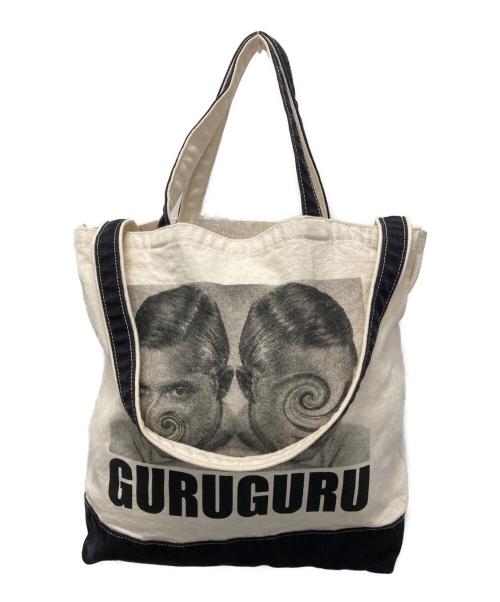 UNDERCOVERISM（アンダーカバーイズム）UNDERCOVERISM (アンダーカバーイズム) GURUGURU 2WAY キャンバストートバッグ ベージュ×ブラックの古着・服飾アイテム