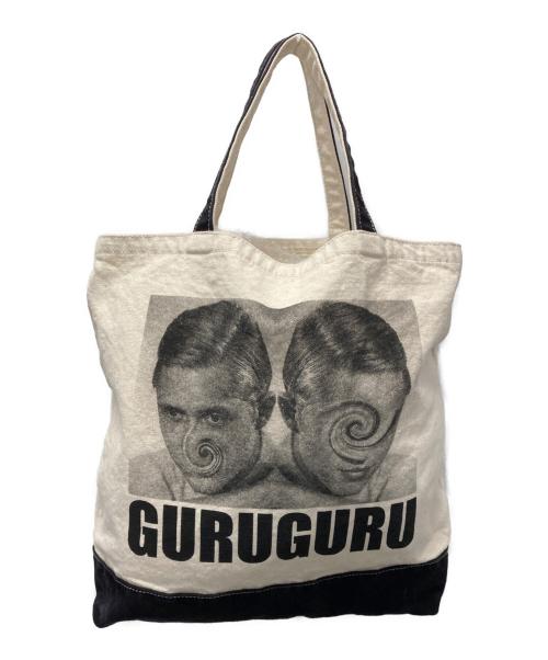 UNDERCOVERISM（アンダーカバーイズム）UNDERCOVERISM (アンダーカバーイズム) GURUGURU 2WAY キャンバストートバッグ ベージュ×ブラックの古着・服飾アイテム