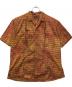 ISSEY MIYAKE（イッセイミヤケ）の古着「総柄オープンカラーシャツ」｜オレンジ×ブラウン