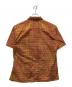 ISSEY MIYAKE (イッセイミヤケ) 総柄オープンカラーシャツ オレンジ×ブラウン サイズ:M：7000円