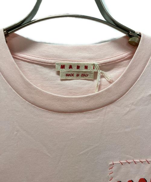 MARNI（マルニ）MARNI (マルニ) パッチワーク ロゴTシャツ ピンク サイズ:46の古着・服飾アイテム