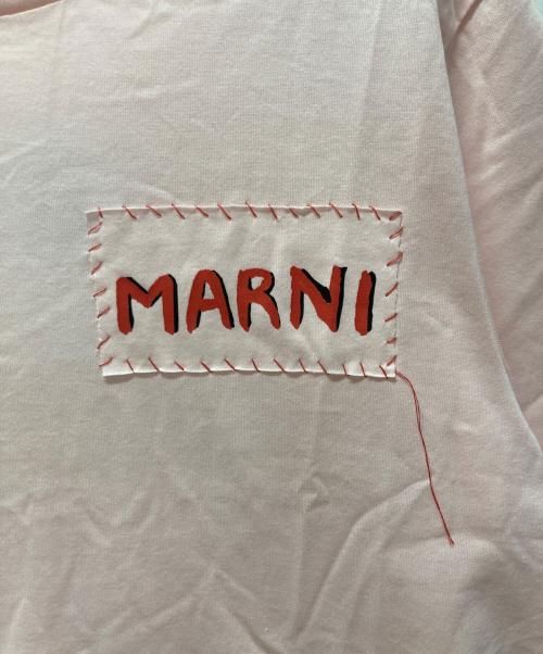MARNI（マルニ）MARNI (マルニ) パッチワーク ロゴTシャツ ピンク サイズ:46の古着・服飾アイテム