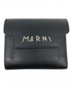 MARNIマルニ）の古着「WALLET FLAP SQUARED 財布」｜ブラック