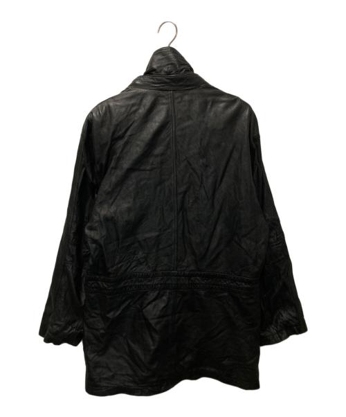 HARVEST（ハーヴェスト）HARVEST (ハーヴェスト) 90'sレザーコート ブラック サイズ:Lの古着・服飾アイテム