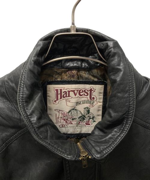 HARVEST（ハーヴェスト）HARVEST (ハーヴェスト) 90'sレザーコート ブラック サイズ:Lの古着・服飾アイテム