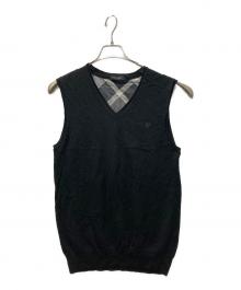 BLACK LABEL CRESTBRIDGE（ブラックレーベル クレストブリッジ）の古着「ニットベスト」｜ブラック